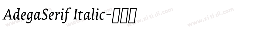 AdegaSerif Italic字体转换